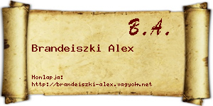 Brandeiszki Alex névjegykártya