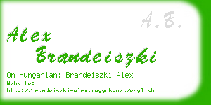 alex brandeiszki business card